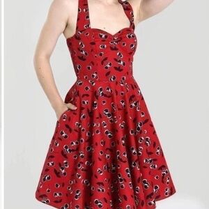 ❗️SOLD❗️Hell Bunny Red Dress w/Black cherries